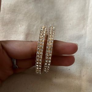 Crystal hoop earrings